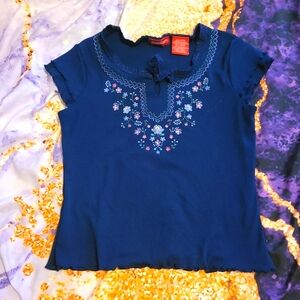 Jordache Blue Girls shirt size 10/12